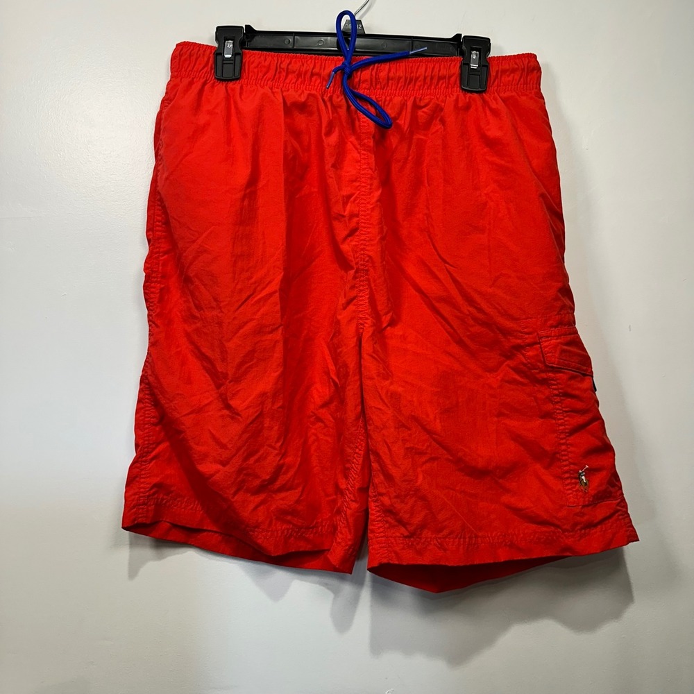 Polo Ralph Lauren Red Swim Trunks Shorts‎ Flesh Pony Logo Swimwear